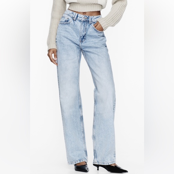 Zara Denim - Zara High Rise Straight Leg Jeans